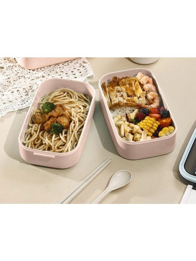 "Healthy" XXL Lunch Box with Compartments, with Cutlery, 1400 ml 1