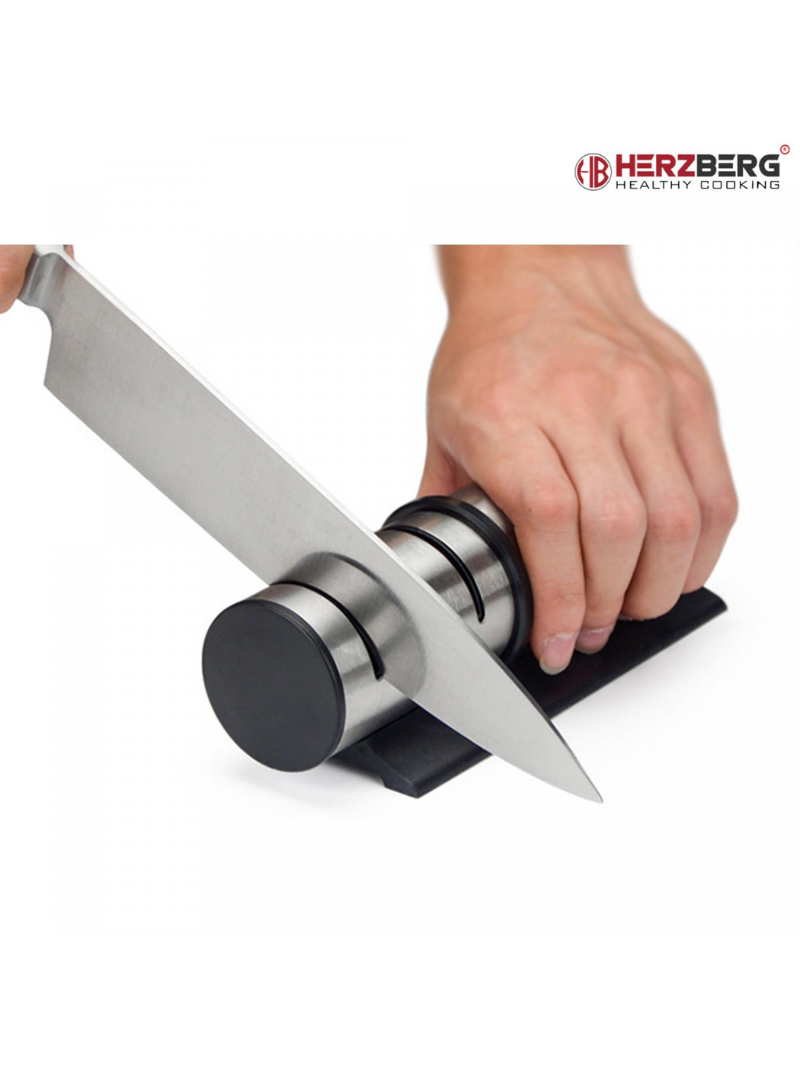 Herzberg Cylinder Stainless Steel Manual Knife sharpener 1