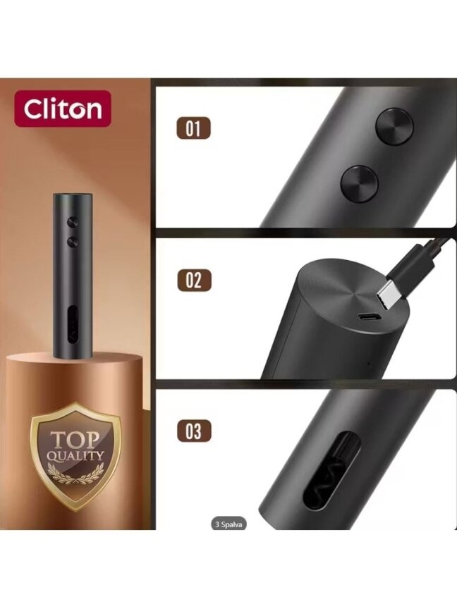 Rechargeable electric wine opener – gift set with accessories, Type-C 4