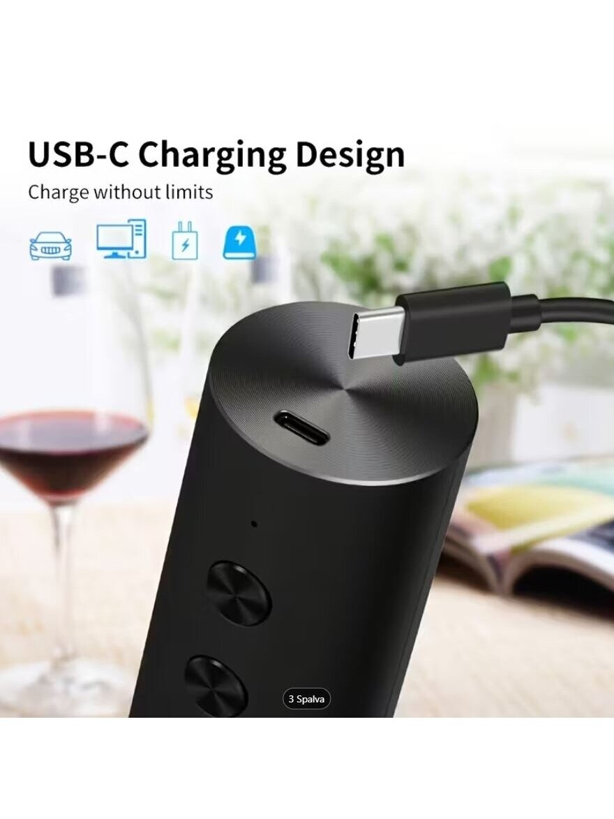 Rechargeable electric wine opener – gift set with accessories, Type-C 7