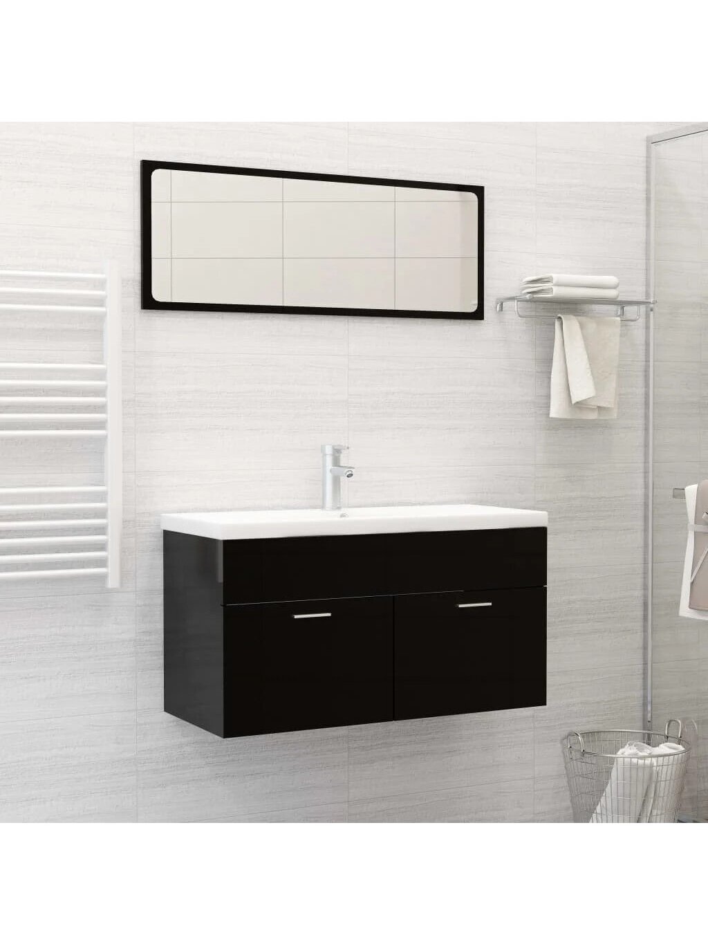 Undermount washbasin, white, 91 x 39 x 18 cm, ceramic 1