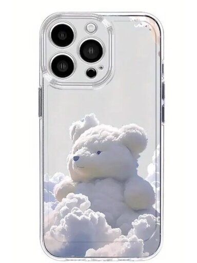 Przezroczyste etui z zabawnym wzorem do iPhone 15 Pro