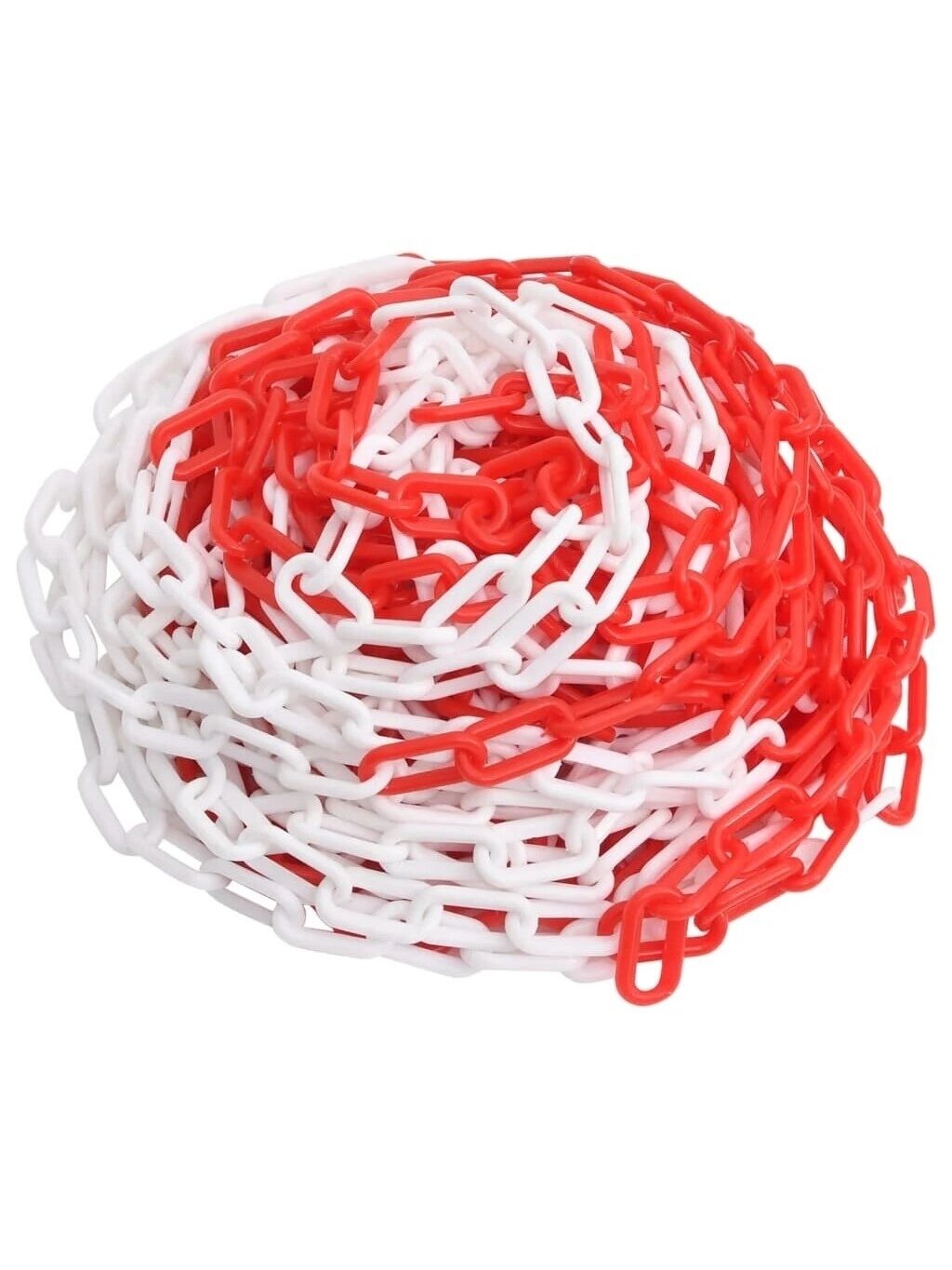 Warning Chain, Red/White, 100 m, Plastic.
