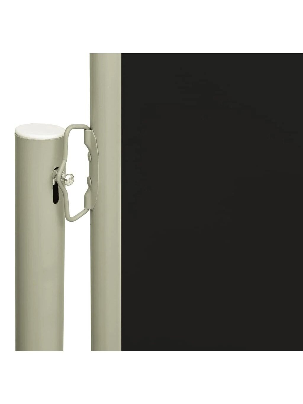Retractable side yard screen, black, 160×300 cm 2