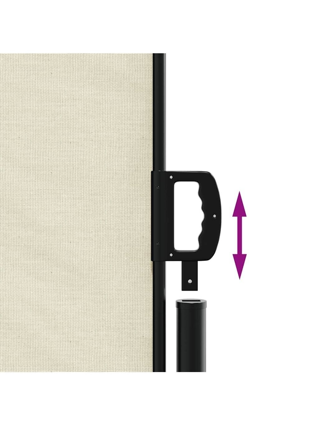 Retractable side awning, cream, 140 x 500 cm 5