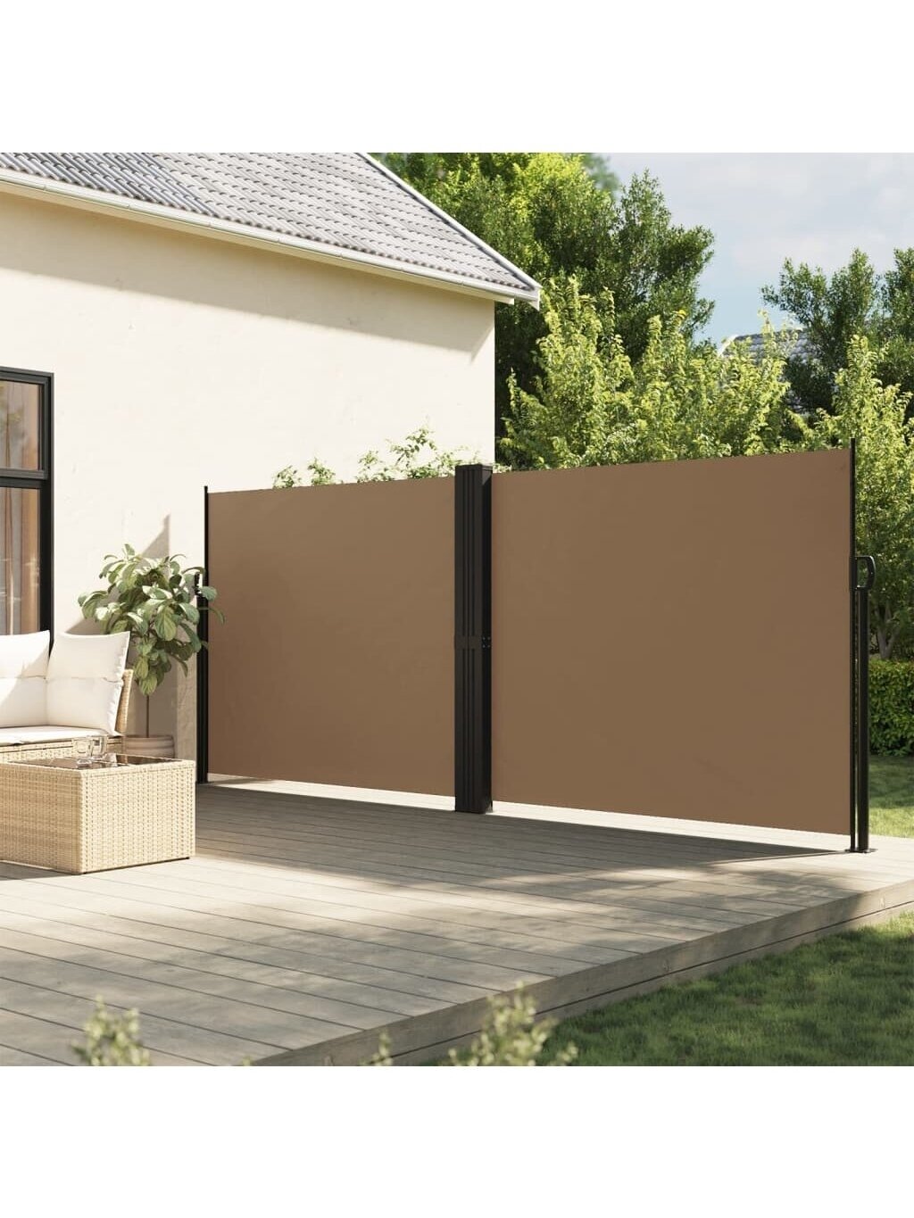 Lükatav külgsein, taupe, 180 × 1000 cm
