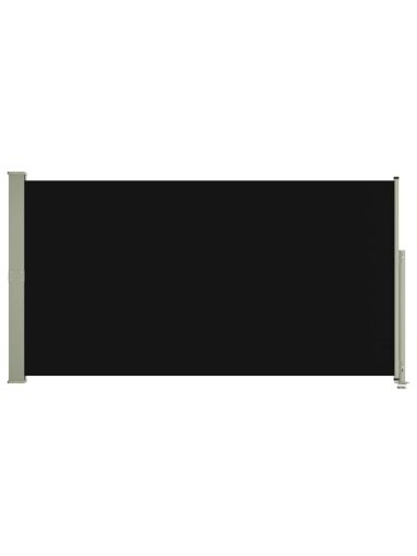 Izvelkama sānu dārza siena, melna, 160×300 cm