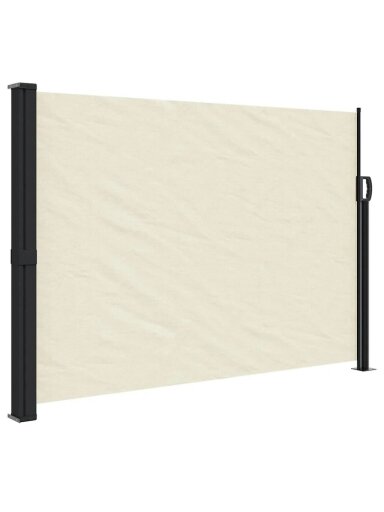 Retractable side awning, cream, 140 x 500 cm