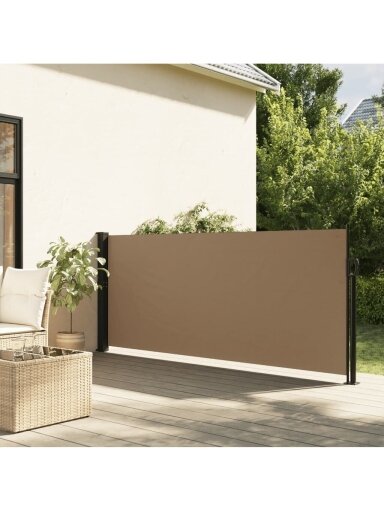 Ištraukiama šoninė markizė, taupe spalvos, 120x500cm