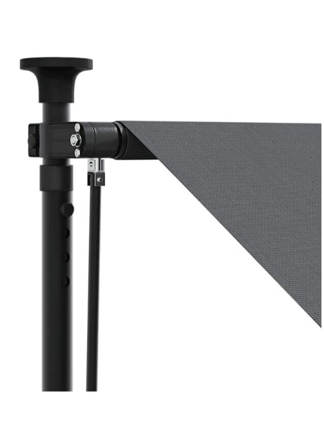 Retractable awning, anthracite, 100x150 cm, fabric and steel 7