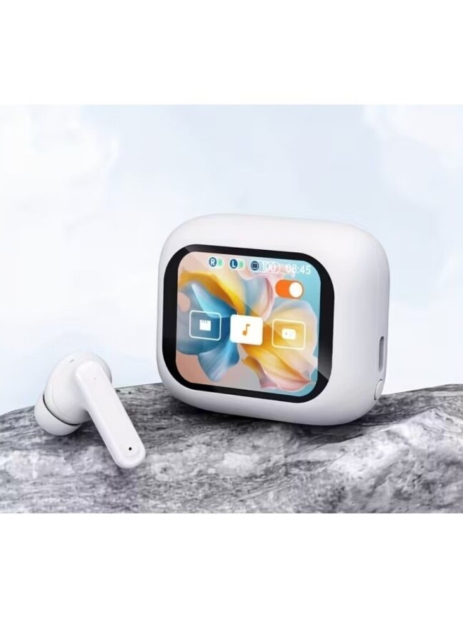 Smart AI translator earbuds with touch screen, Bluetooth 5.4, ENC noise cancellation (white) 3 Smart AI translator earbuds with touch screen, Bluetooth 5.4, ENC noise cancellation (white) 3
