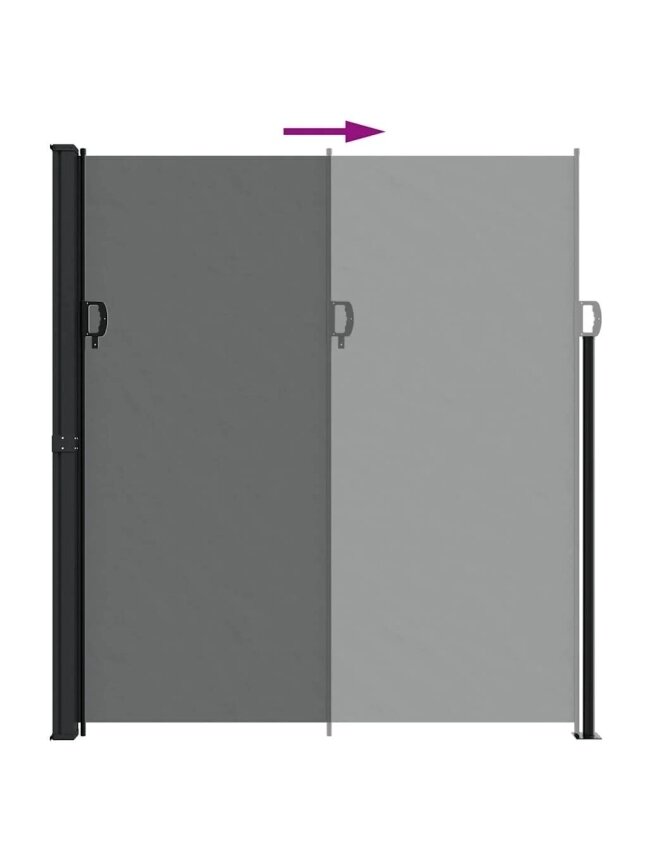 Retractable side awning, anthracite, 220 x 500 cm 4 Retractable side awning, anthracite, 220 x 500 cm 4