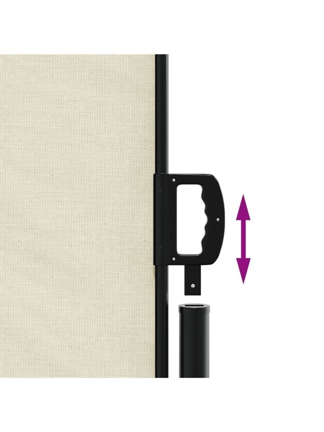 Retractable side awning, cream, 140 x 500 cm 5