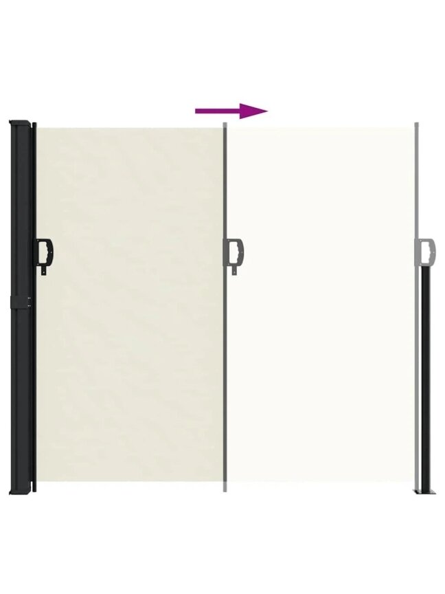 Retractable side awning, cream, 180 × 300 cm 4 Retractable side awning, cream, 180 × 300 cm 4