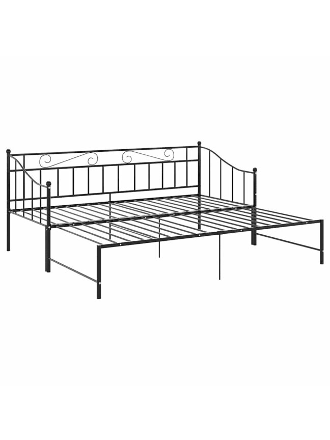 Pull-out sofa bed frame, black, 90 × 200 cm, metal 3 Pull-out sofa bed frame, black, 90 × 200 cm, metal 3
