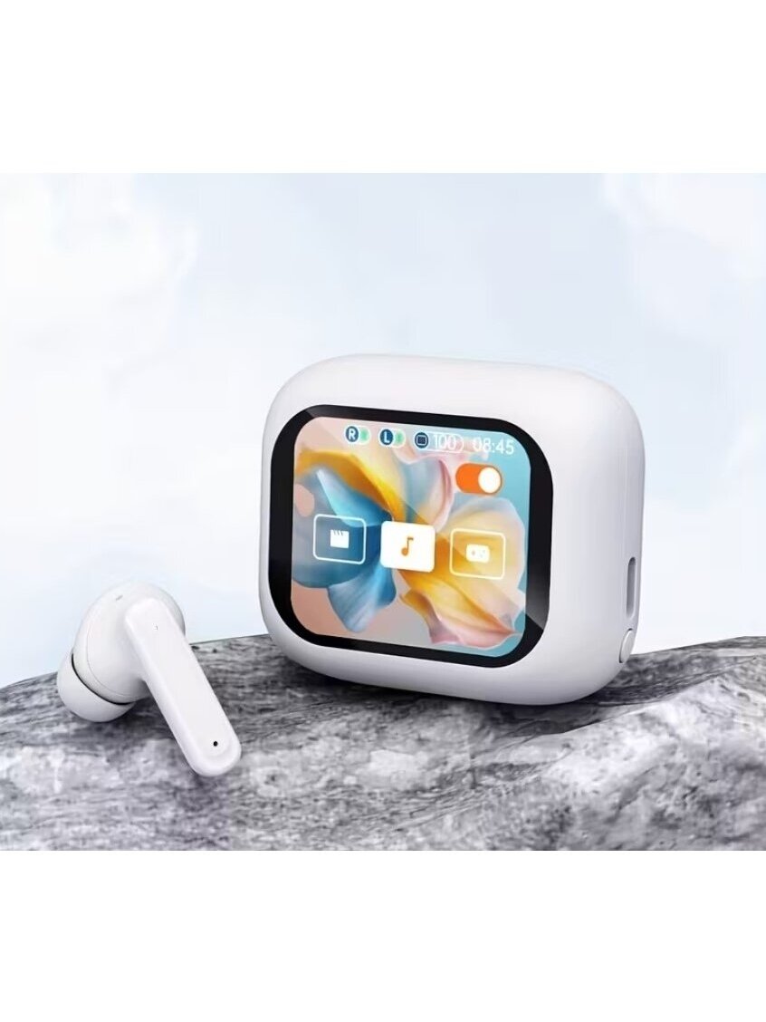 Smart AI translator earbuds with touch screen, Bluetooth 5.4, ENC noise cancellation (white) 3 Smart AI translator earbuds with touch screen, Bluetooth 5.4, ENC noise cancellation (white) 3