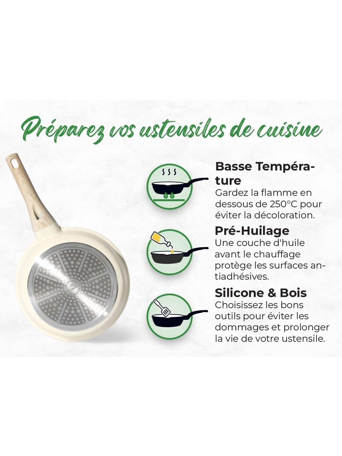 Just Perfecto MK-721, 21-Piece Granite Cookware Set – Beige 4