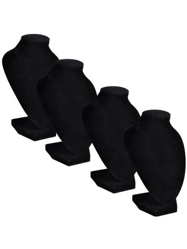 Juodas Flanelinis Papuošalų Eksponavimo Biustas 9 x 8,5 x 15 cm,4 vnt. Juodas Flanelinis Papuošalų Eksponavimo Biustas 9 x 8,5 x 15 cm,4 vnt.