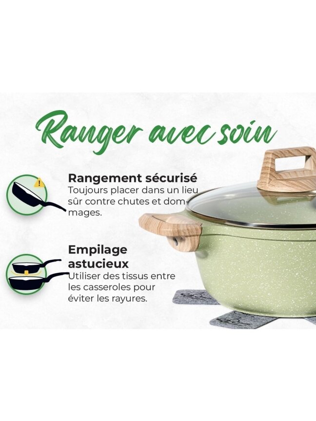 Just Perfecto MK-787: 15-Piece Granite Cookware Set – Green 5