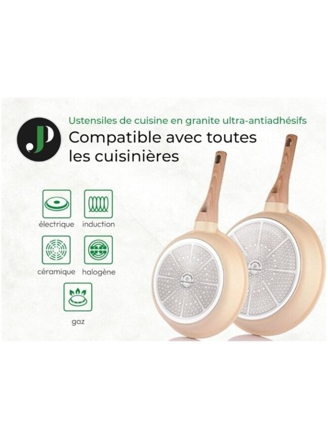 Just Perfecto MK-31: 13-Piece Granite Cookware Set – Beige 6