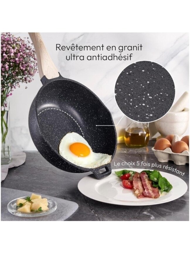 Just Perfecto MK-32: 13-Piece Granite Cookware Set – Black 4