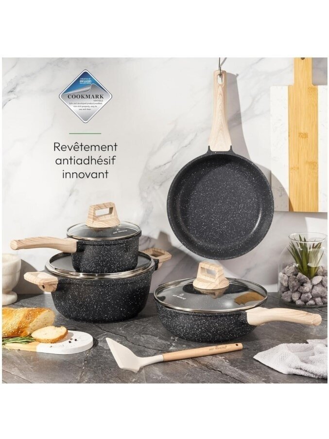 Just Perfecto MK-32: 13-Piece Granite Cookware Set – Black 2