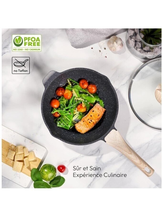 Just Perfecto MK-32: 13-Piece Granite Cookware Set – Black 5