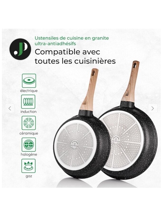 Just Perfecto MK-32: 13-Piece Granite Cookware Set – Black 7