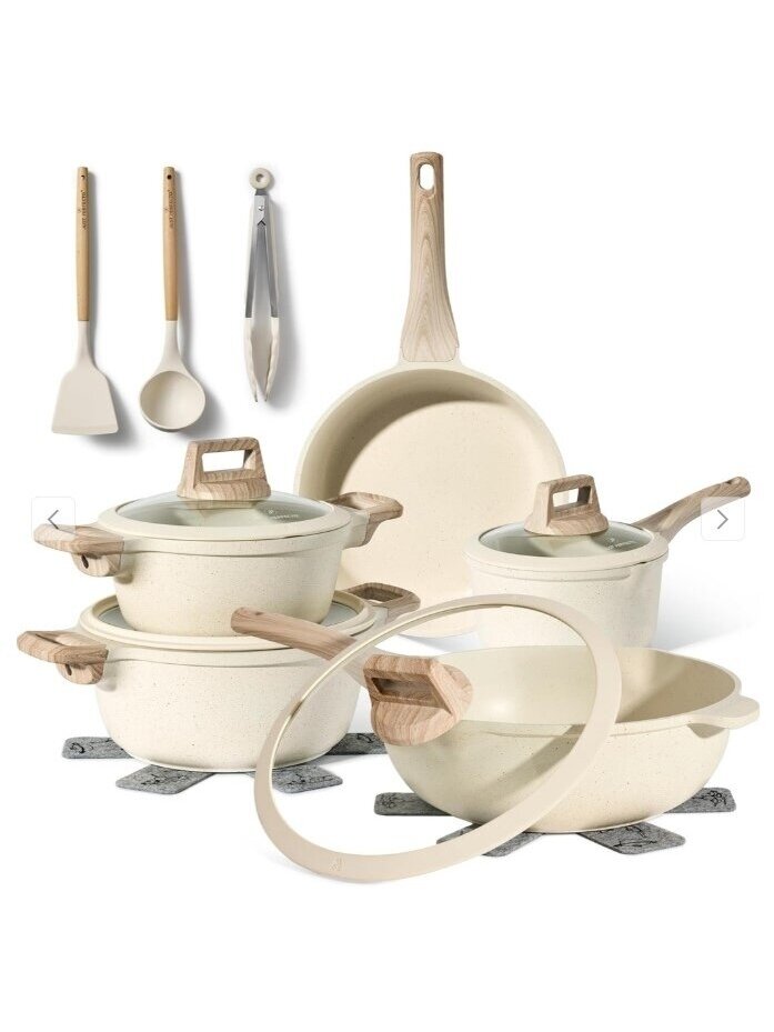 JUST PERFECTO NK-888, cookware set with induction pots and pans, 14 pcs., PTFE- and PFOA-free