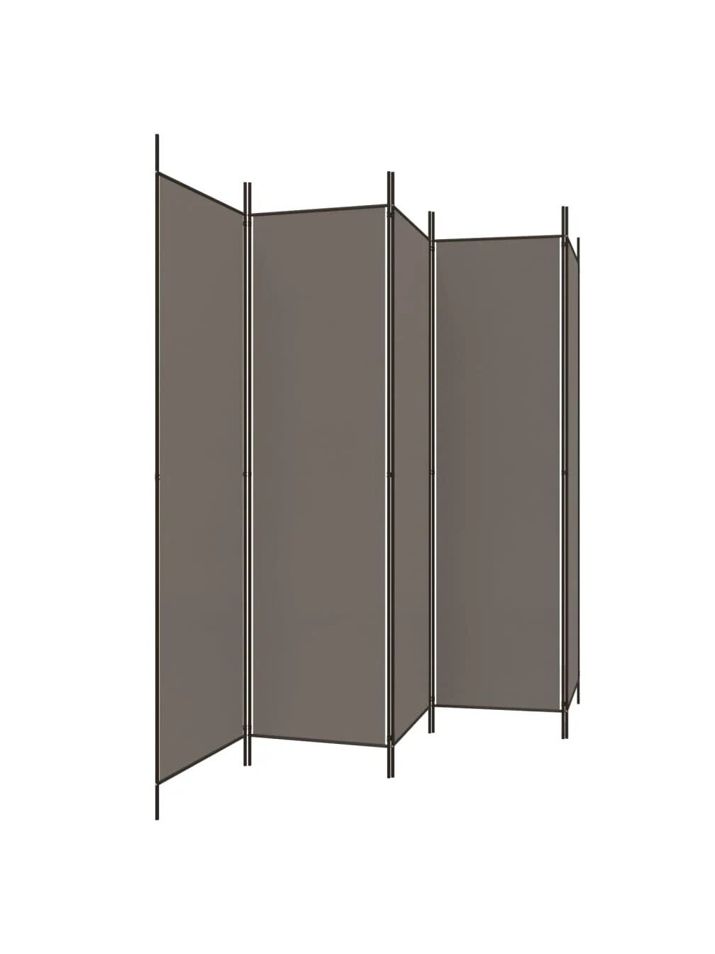 Kambario pertvara, 5 dalių, antracito, 250x200cm, audinys 3