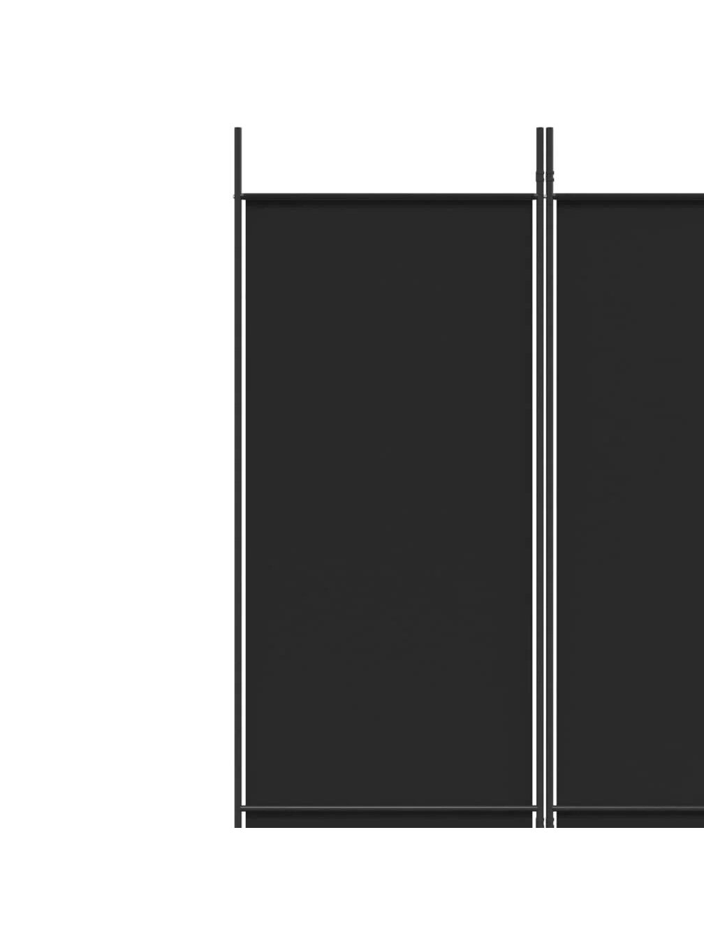 Telpas starpsiena, 5 daļas, melna, 250x220 cm, audums 6