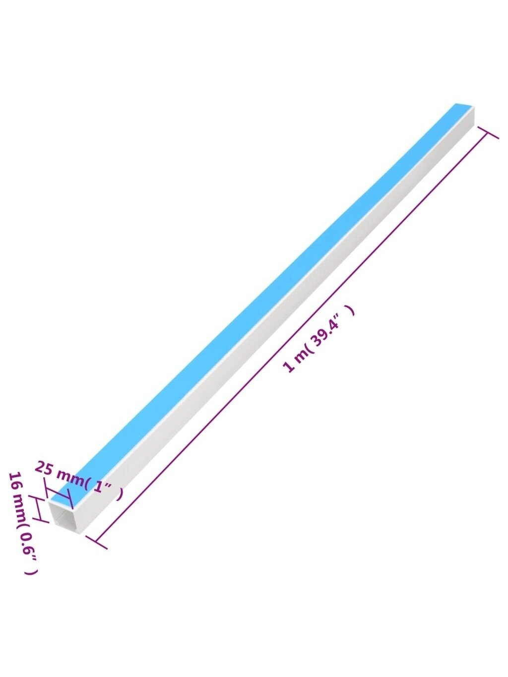 Kanał kablowy, 25 × 16 mm, 10 m, PVC, samoprzylepny 7