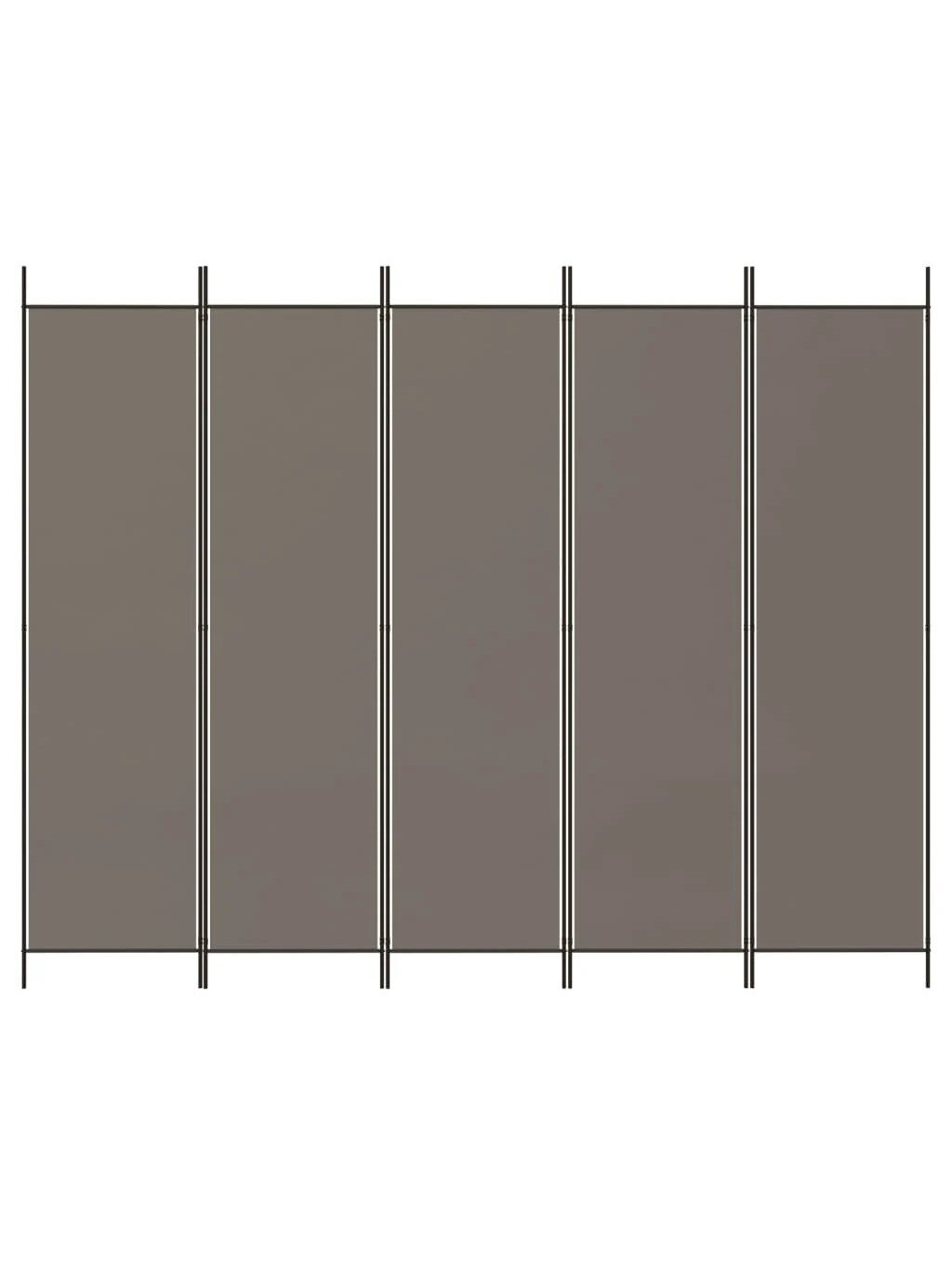 Kambario pertvara, 5 dalių, antracito, 250x200cm, audinys 2