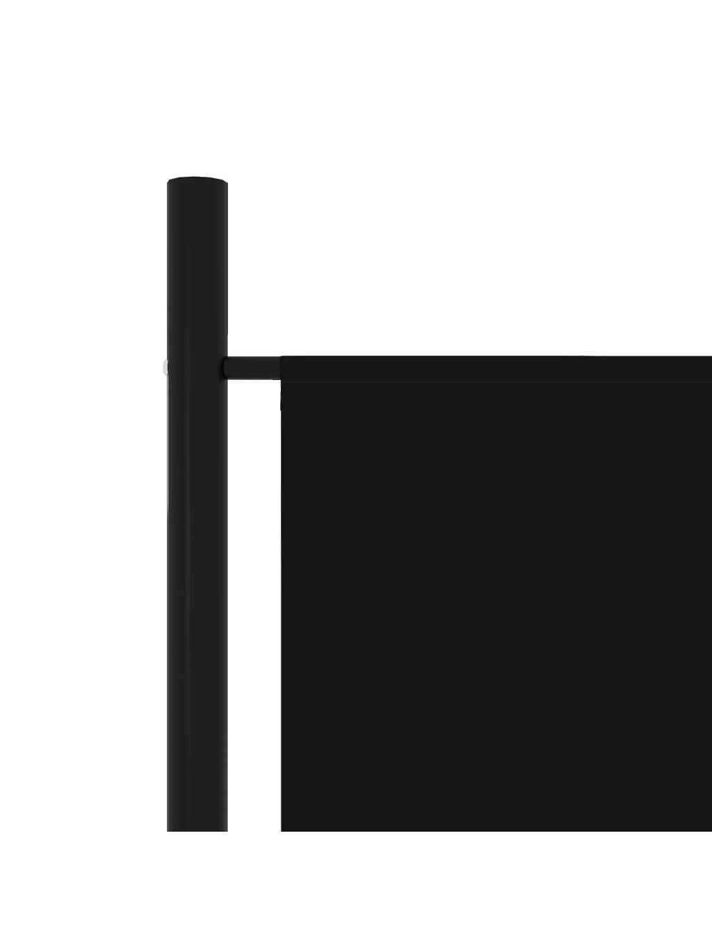 Room divider, 6 panels, black, 300 × 180 cm 4