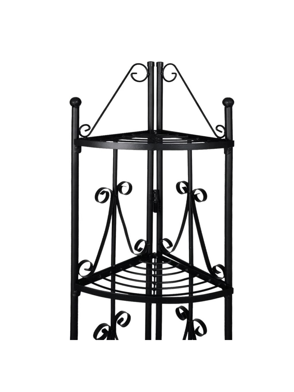 Corner Plant Stand, Black 3