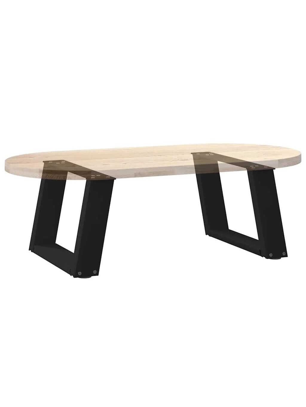Coffee table legs, 2 pcs, black, 40 × (30–31) cm, steel, U-shaped 4