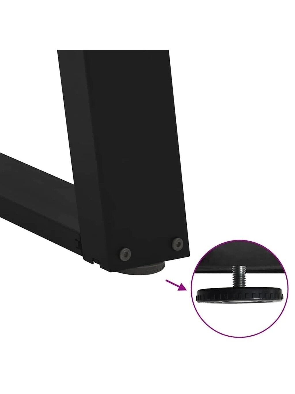 Coffee table legs, 2 pcs, black, 40 × (30–31) cm, steel, U-shaped 5