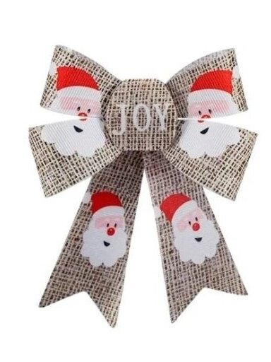 Kalėdinis satininis kaspinas „Papai Noel“, 16 cm