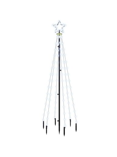 Рождественская ёлка с колышком, холодный белый свет, 108 LED, 180 см