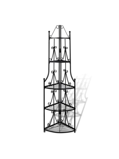 Corner Plant Stand, Black