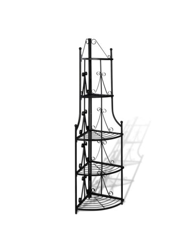 Corner Plant Stand, Black