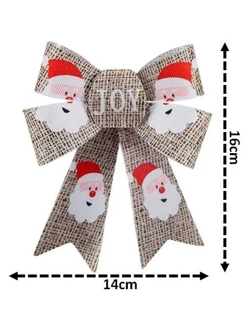 Kalėdinis satininis kaspinas „Papai Noel“, 16 cm 2