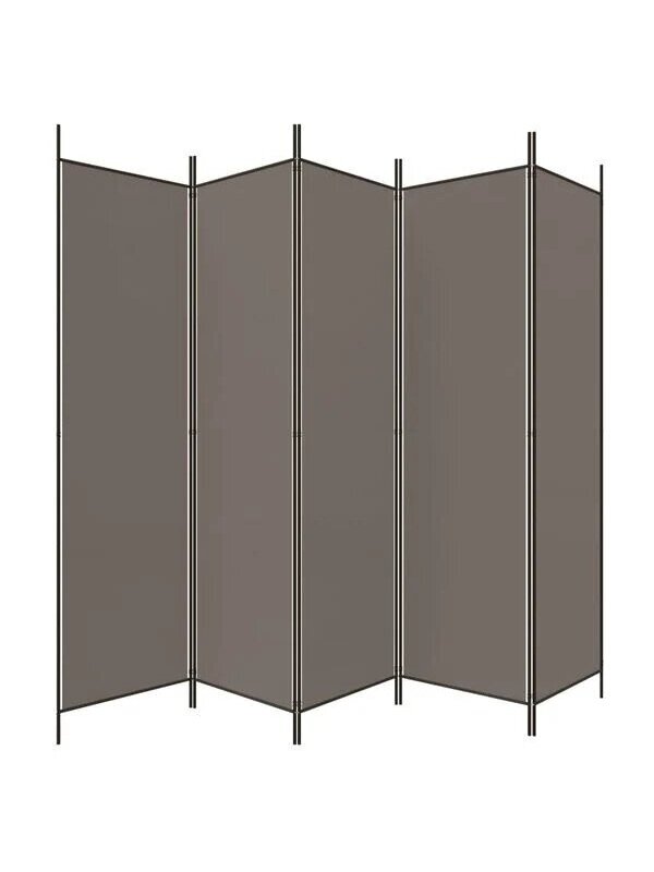 Kambario pertvara, 5 dalių, antracito, 250x200cm, audinys 4