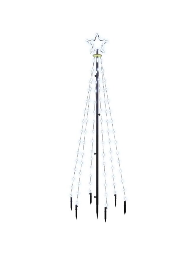 Christmas tree with stake, cool white, 108 LEDs, 180 cm 1