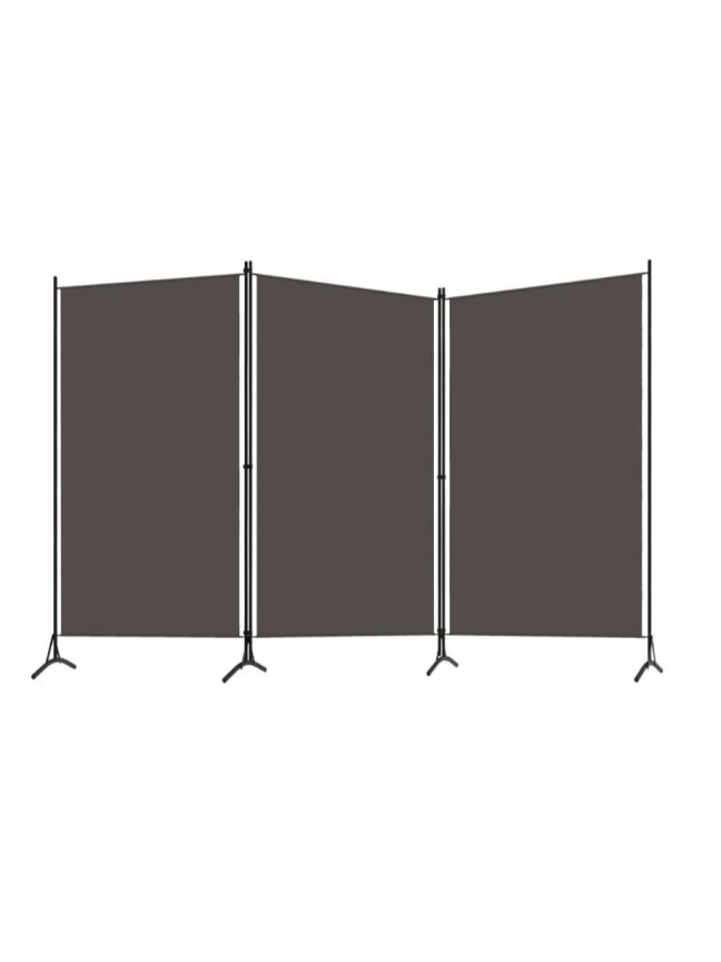 Room divider, 3-panel, anthracite, 260x180 cm 3