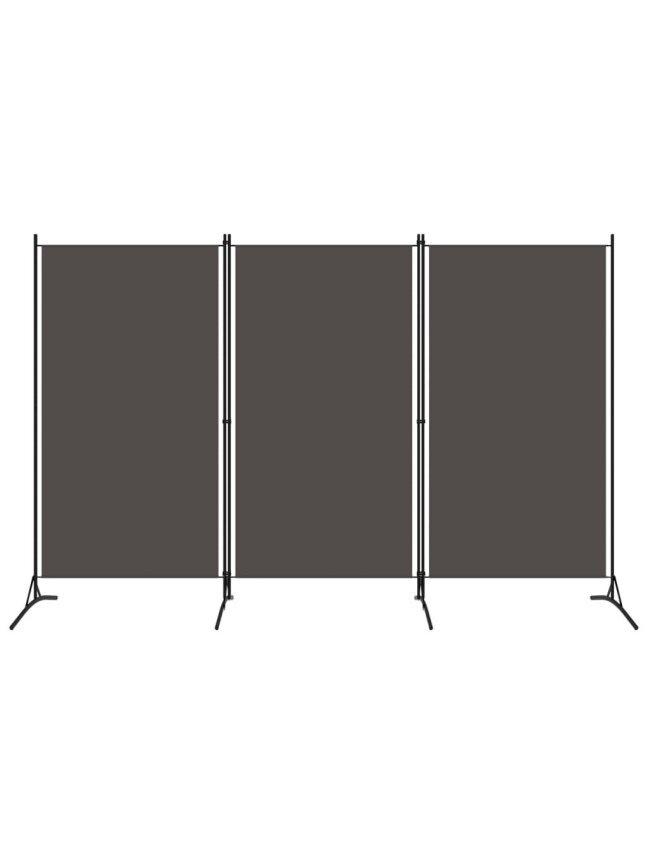 Room divider, 3-panel, anthracite, 260x180 cm