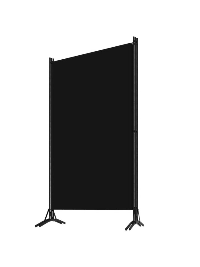 Telpu starpsiena, 3 daļas, melna, 260 × 180 cm 2