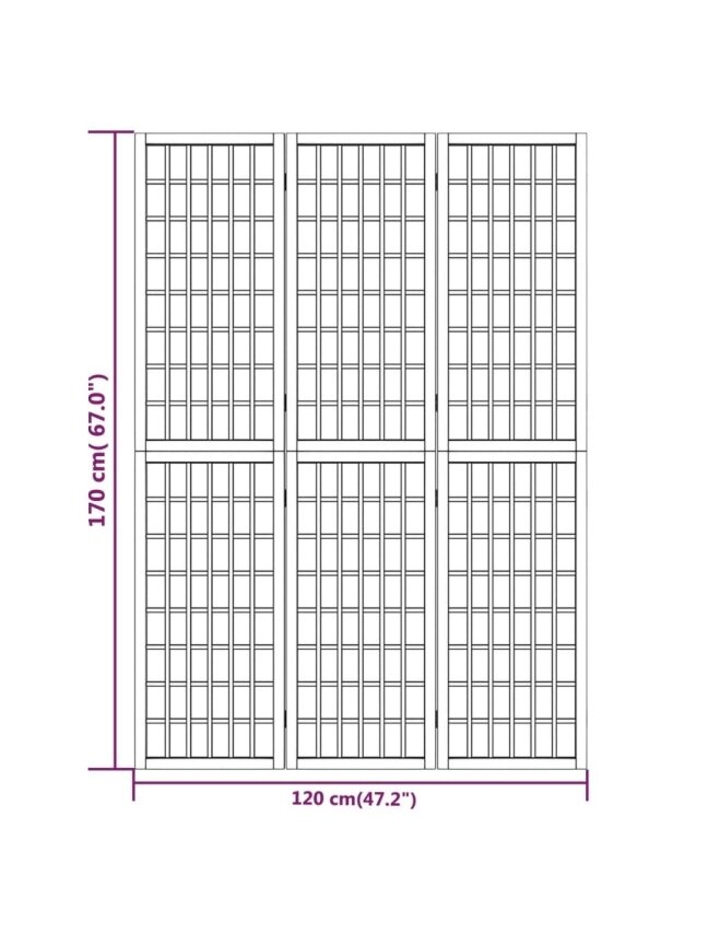 Room divider, 3 panels, 120 × 170 cm, Japanese style 6 Room divider, 3 panels, 120 × 170 cm, Japanese style 6
