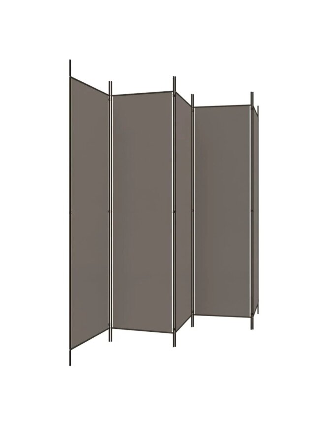 Kambario pertvara, 5 dalių, antracito, 250x200cm, audinys 3