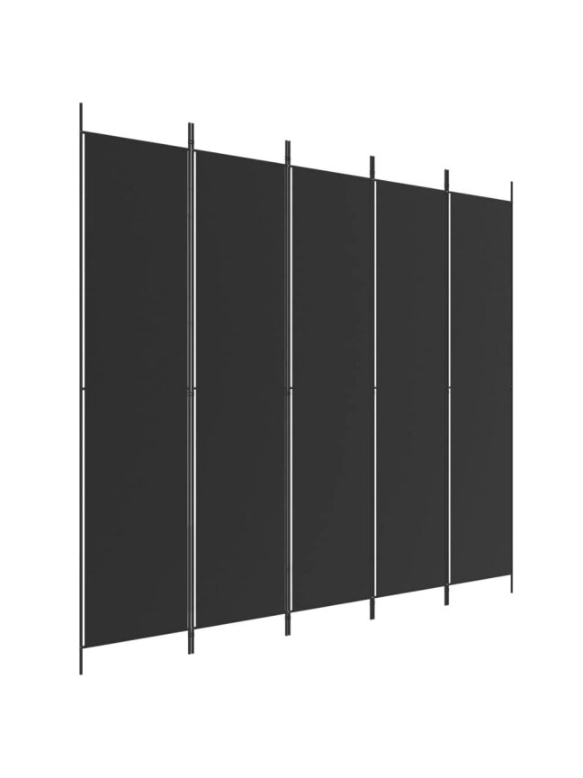 Telpas starpsiena, 5 daļas, melna, 250x220 cm, audums 1